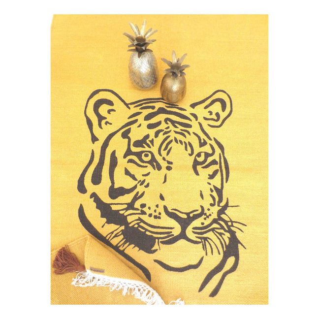 Gypsy Teppich aus Baumwolle- Tiger  Gelb