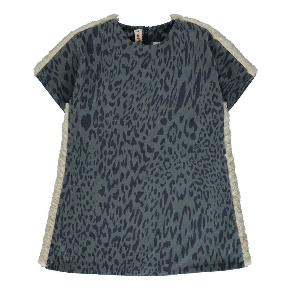 ANNE KURRIS - Robe Panthère Teddy - Fille - Gris