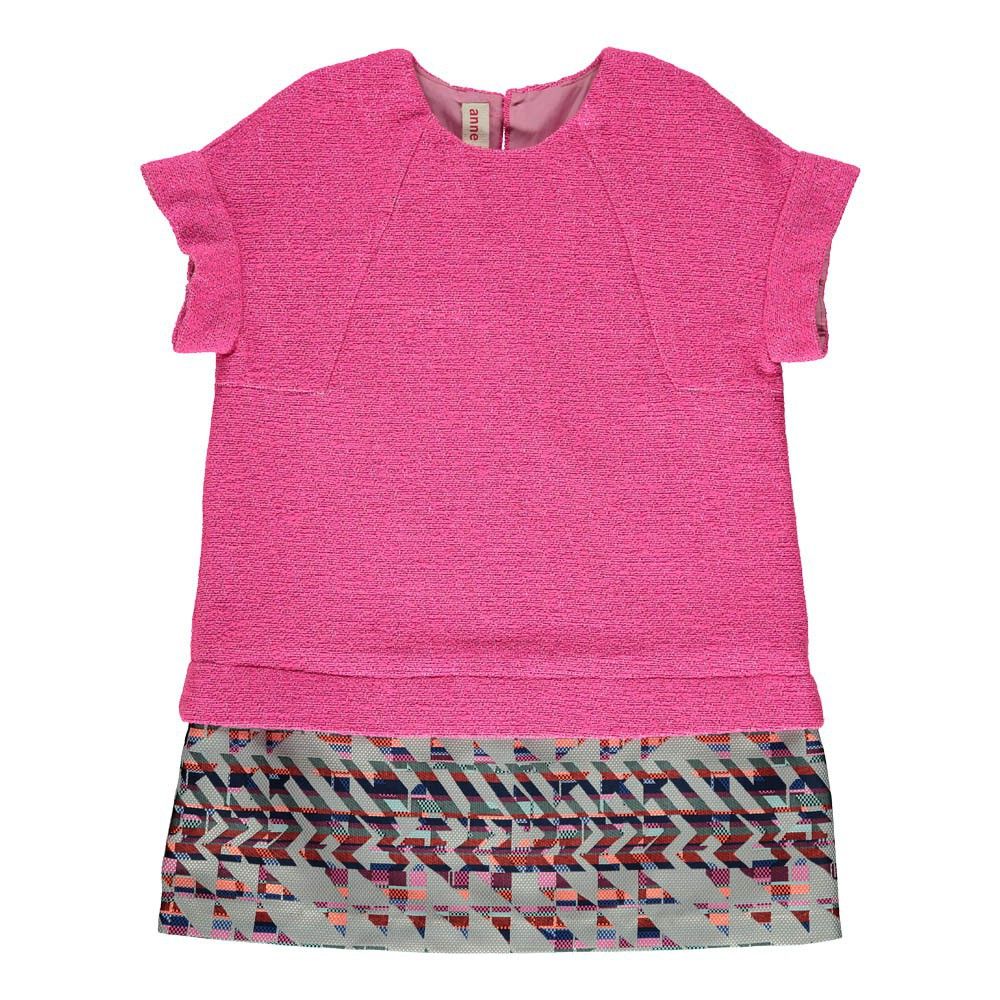 ANNE KURRIS - Robe Bicolore Lurex Step - Fille - Rose bonbon