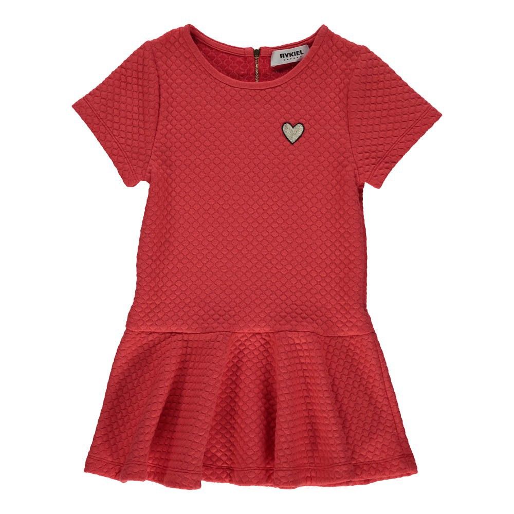Rykiel enfant - Robe Gaufrée CÅ“ur - Fille - Corail
