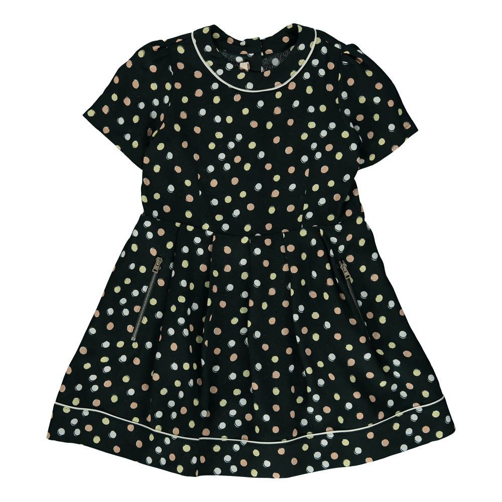 Marni - Robe Pois Poches Zip - Fille - Vert foncé
