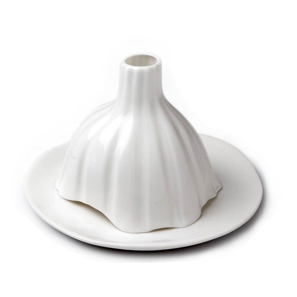 Tse & Tse - Photophore Igloo rayé en porcelaine brillante - Blanc