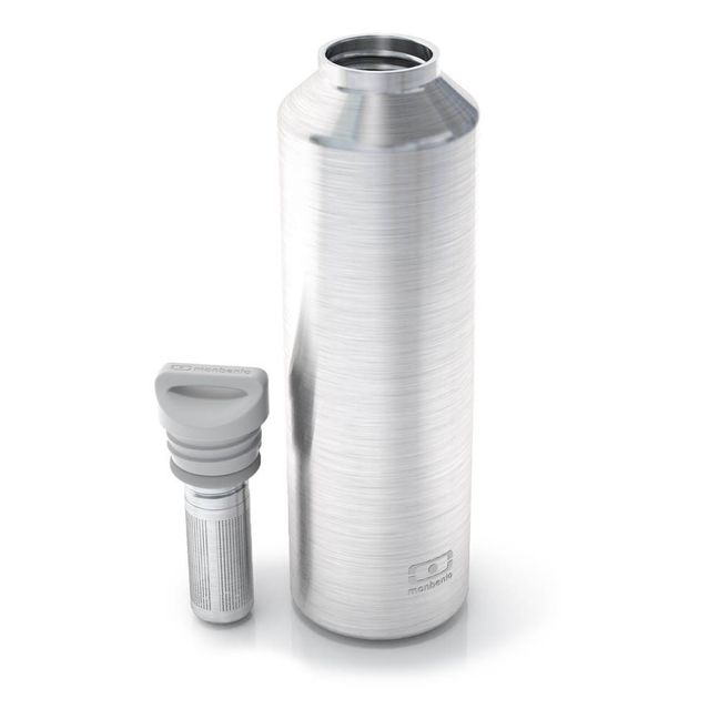 Trinkflasche Isotherm MBSTEEL aus Stahl   | Silber