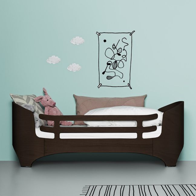 Barriera di sicurezza letto junior | Marrone