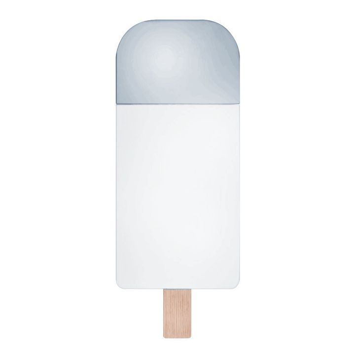 Espejo Ice Cream por Tor & Nicole Vitner Servé - 22x57 cm Gris- Imagen del producto n°0