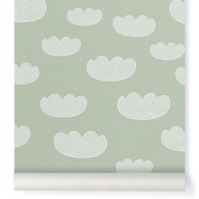 Cloud Wallpaper - mint green