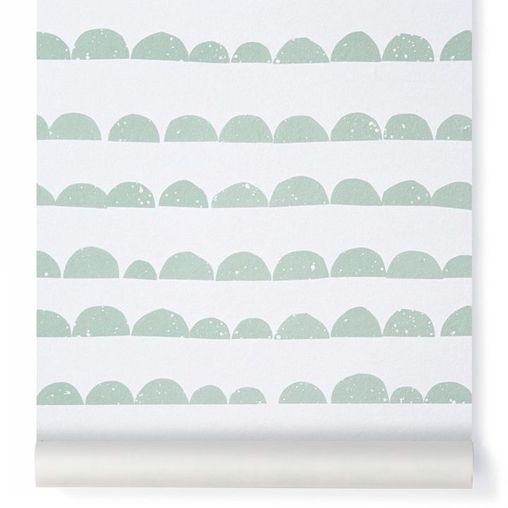 Half-moon Wallpaper - mint green- Product image n°1