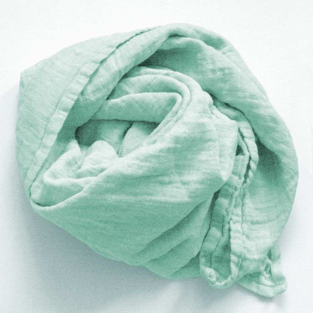 Jade Swaddling Blanket Almond green Fabelab Design Baby