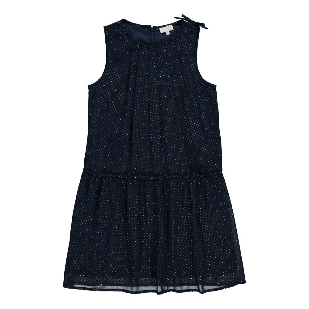 C de C - Robe Pois Lurex Superbe - Fille - Bleu marine
