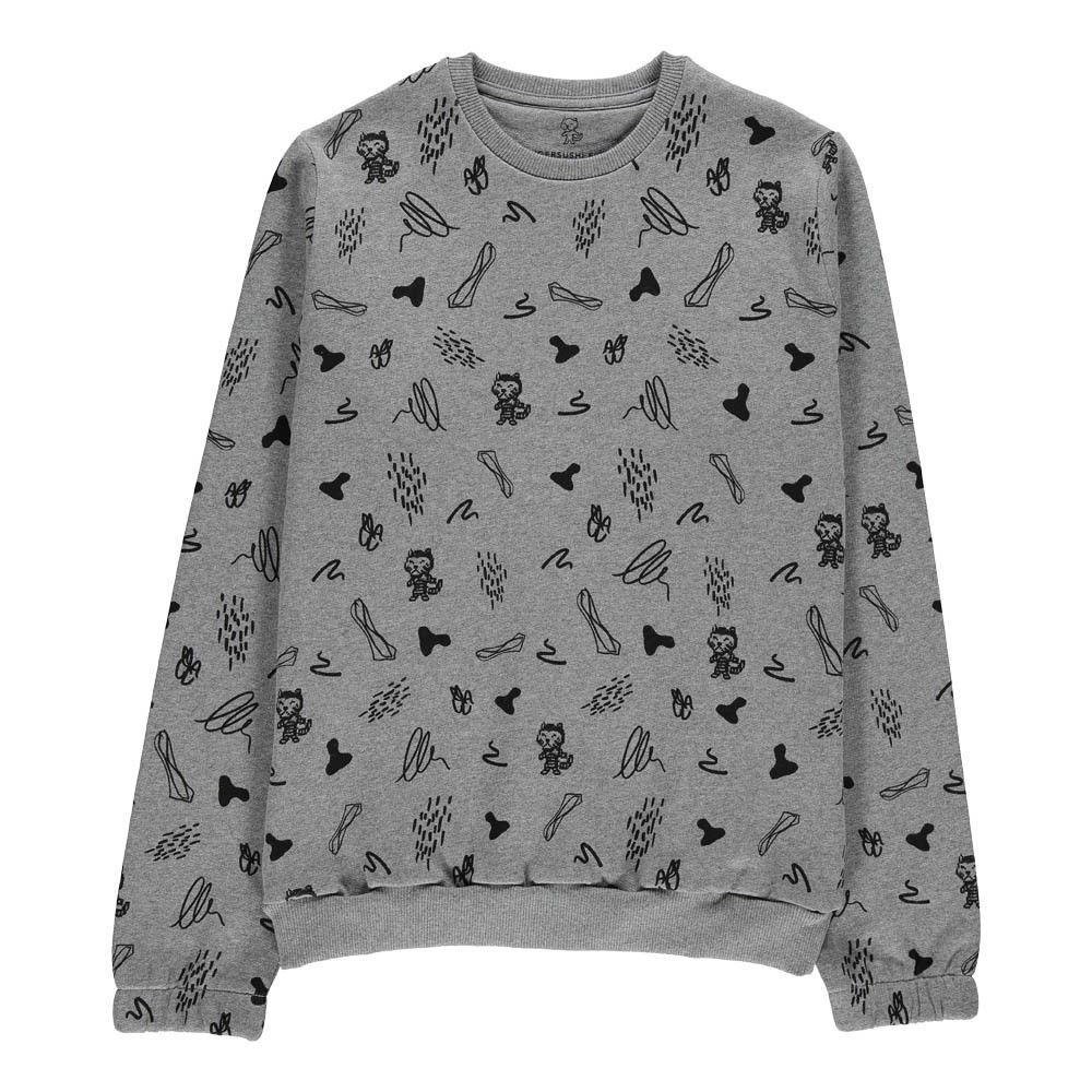 TIGERSUSHI FURS - Sweat Imprimé Fantaisie Lund - Fille - Gris chiné