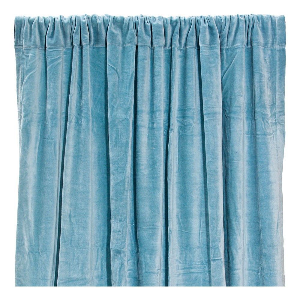 Rideau occultant en velours de coton Bleu gris Liv Interior Rideau occultant en velours de coton Bleu gris Liv Interior