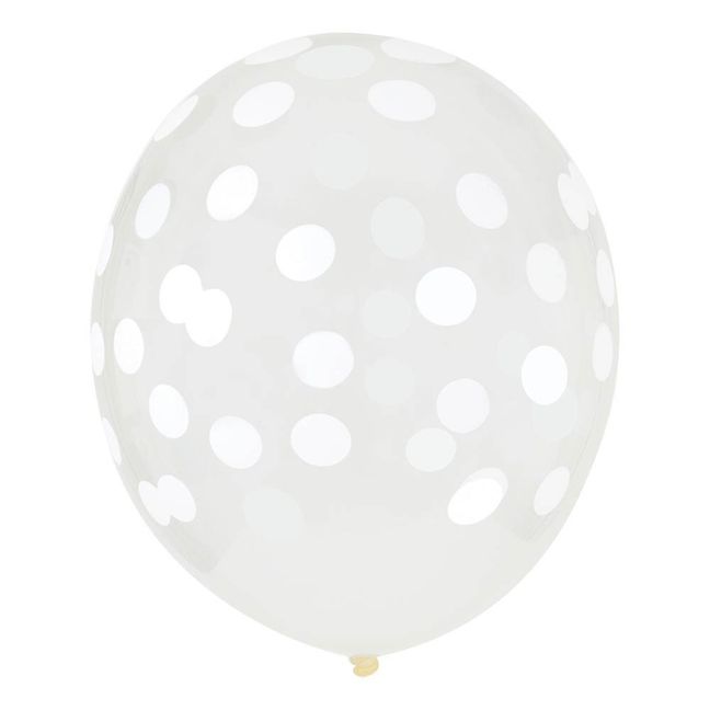 Confetti Printed Balloons, White - Set of 5 | White