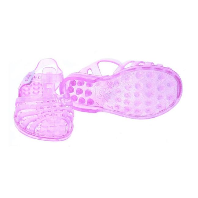 Sandalen aus Plastik mit Pailletten Sun  | Rosa