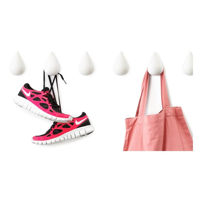 Attaccapanni Goccia Dropit - Set da 2  | Bianco