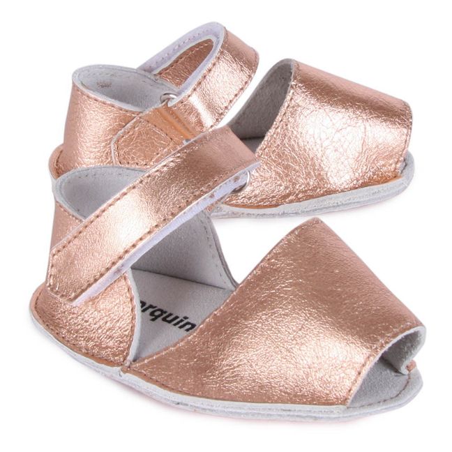 Sandali di cuoio Frailera Oro rosa