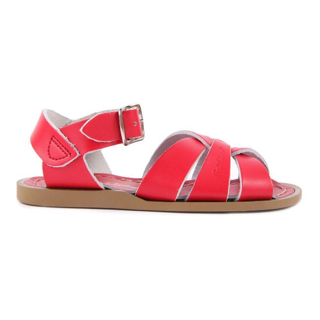 Sandalias Waterproof Cruzadas Cuero Original | Rojo