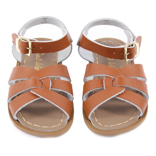 Sandalias Waterproof Cruzadas Cuero Original | Camel