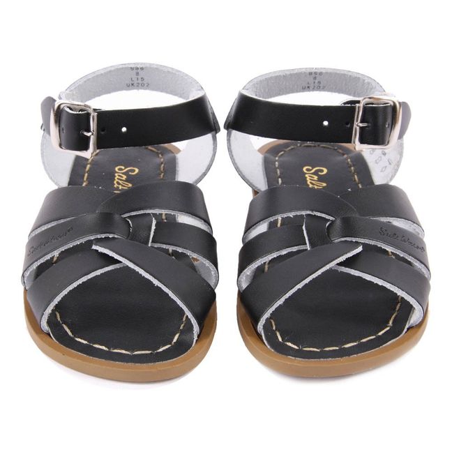 Sandalias Waterproof Cruzadas Cuero Original | Negro