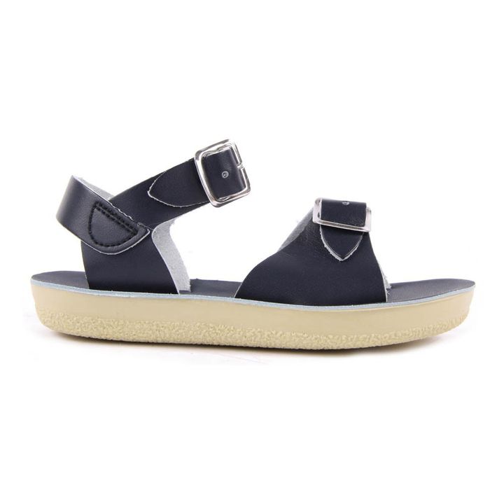 Surfer Double Buckled Leather Waterproof Sandals | Navy blue- Product image n°0