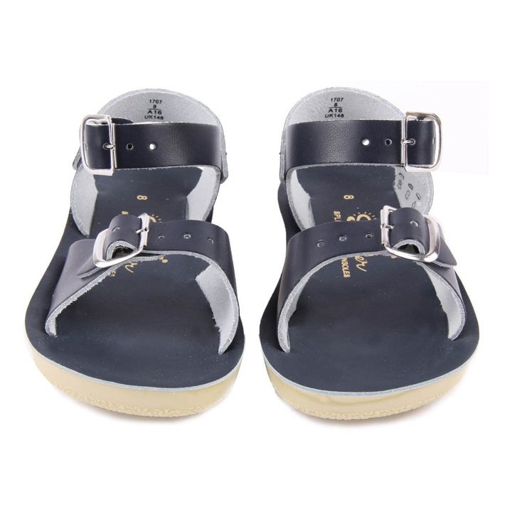 Surfer Double Buckled Leather Waterproof Sandals | Navy blue- Product image n°7
