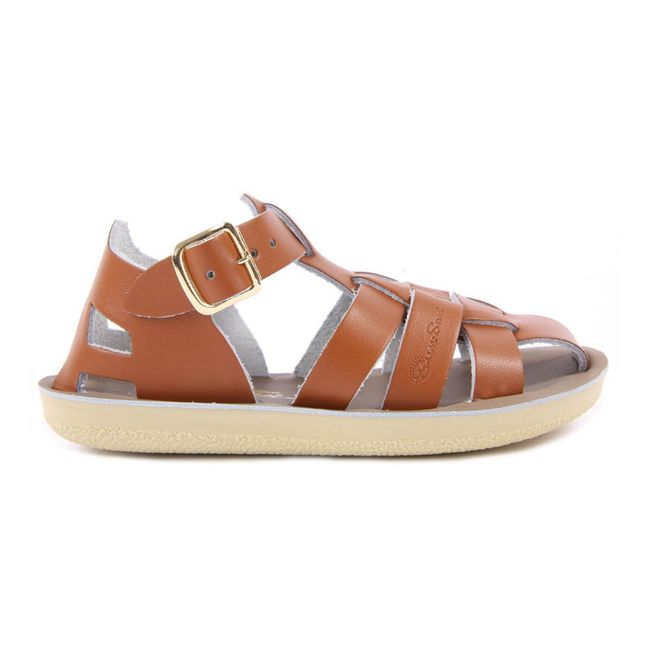 Sandali Waterproof in Pelle Shark | Camel