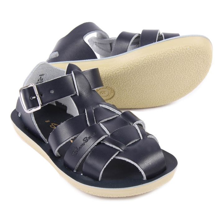 Shark Leather Waterproof Sandals | Navy blue- Product image n°2