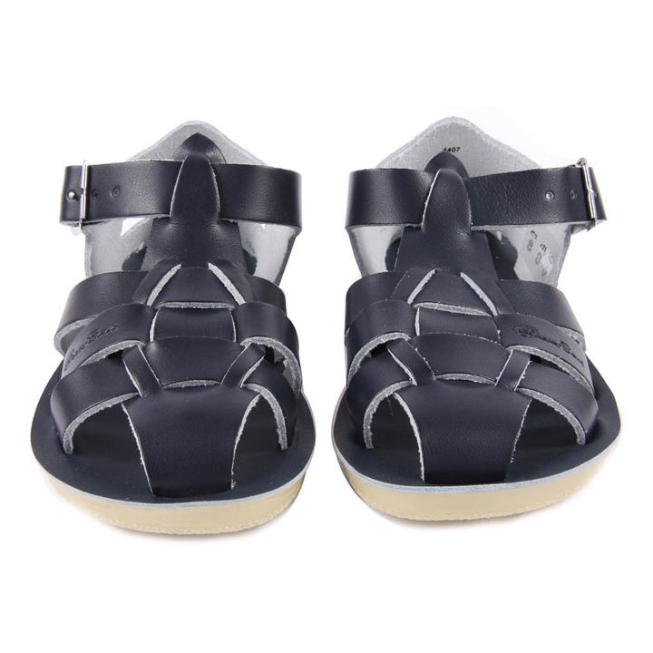 Sandali Waterproof in Pelle Shark | Blu marino- Immagine del prodotto n°3