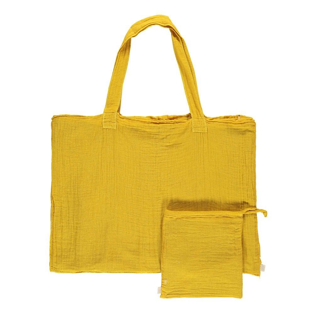 Numero 74 - Sac cabas en coton et pochette - Sunflower Yellow S028