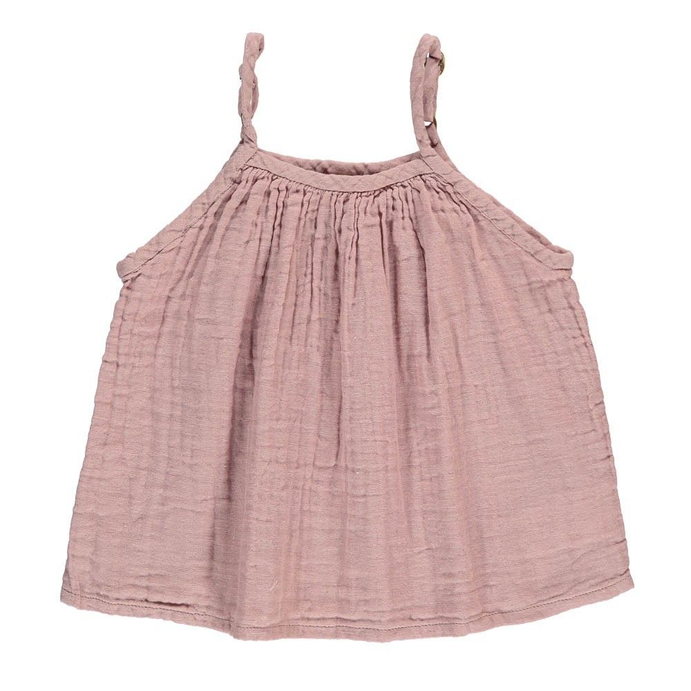 Numero 74 - Top Coton Bio Mia - Fille - Dusty Pink S007