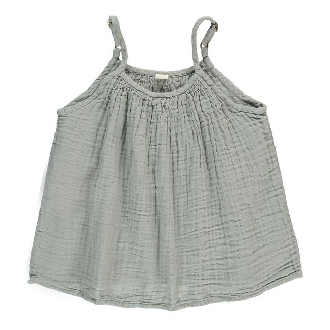 Top Coton Bio Mia | Gris clair