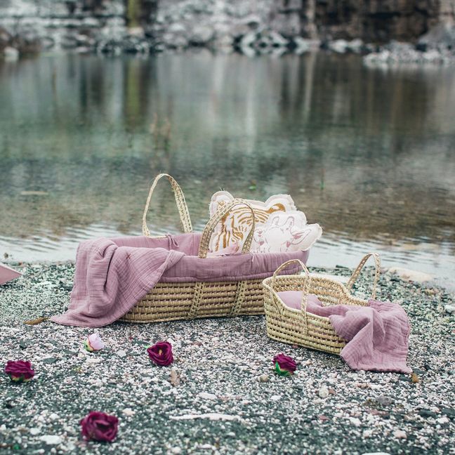 Bassinet, Mattress and Linen - Vintage Pink | Dusty Pink S007