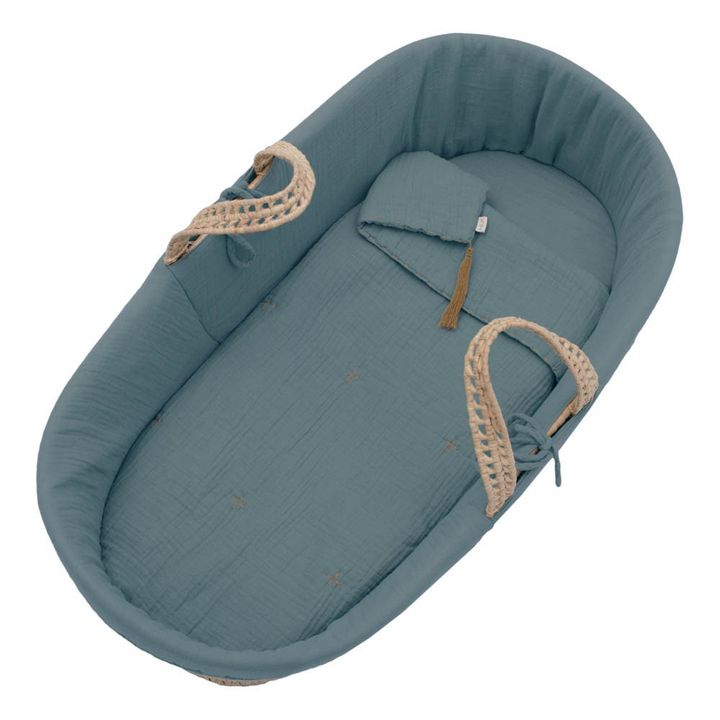 Capazo, colchón y manta Ice Blue S032- Imagen del producto n°2