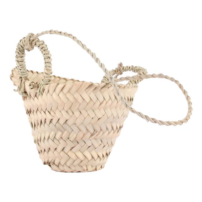 Woven Palm Leaf Hanging Basket