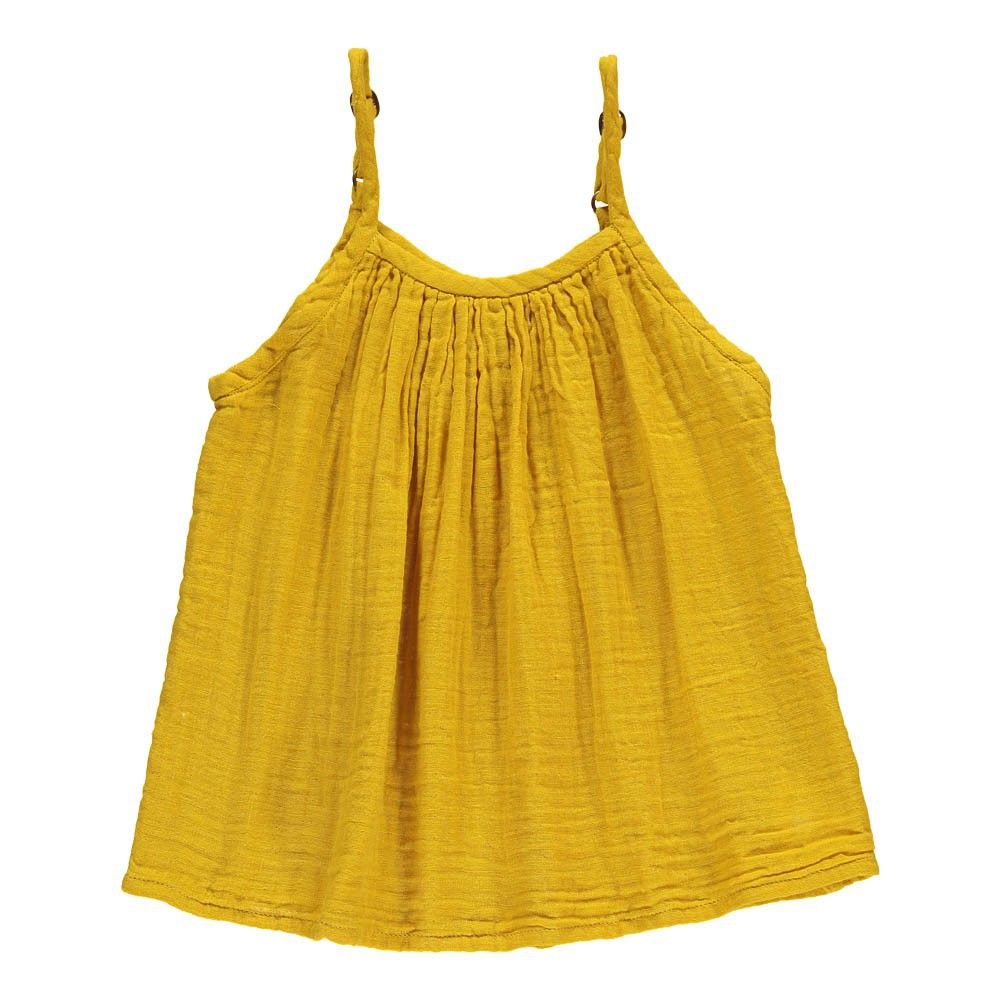 Numero 74 - Top Coton Bio Mia - Fille - Sunflower Yellow S028