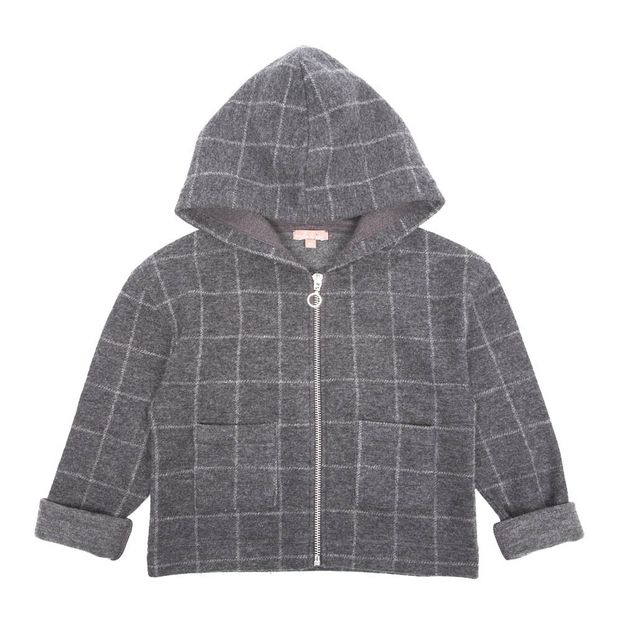 sweat à capuche zippé à carreaux sweat à capuche zippé à carreaux