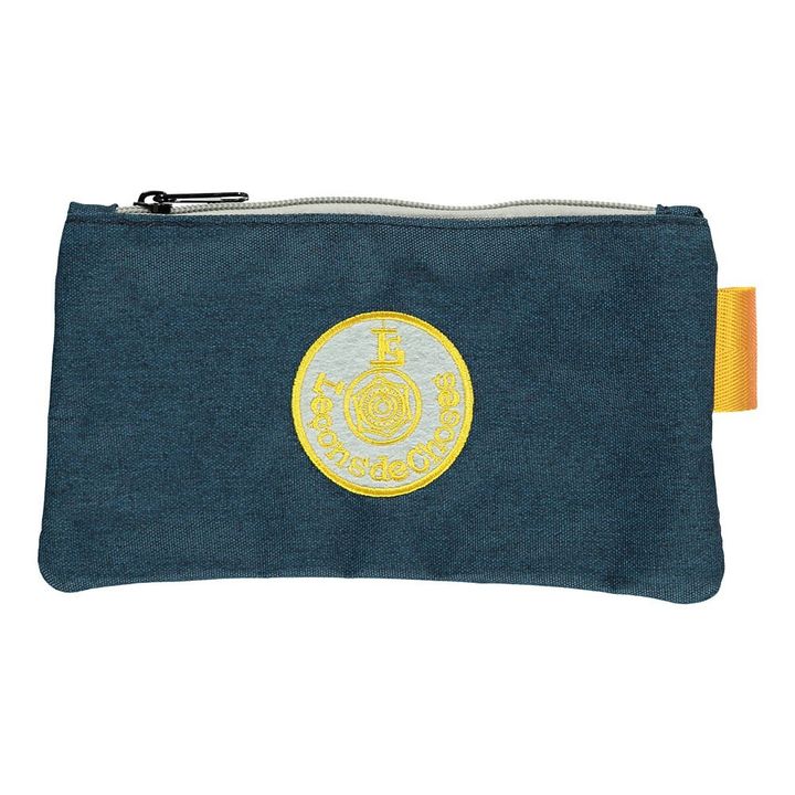 Flat Pencil Case | Navy blue- Product image n°0