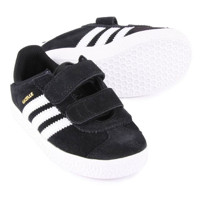 Turnschuhe aus Wildleder Klettverschluss Gazelle | Schwarz