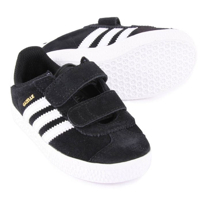 Suede Velcro Gazelle Sneakers | Black- Product image n°2