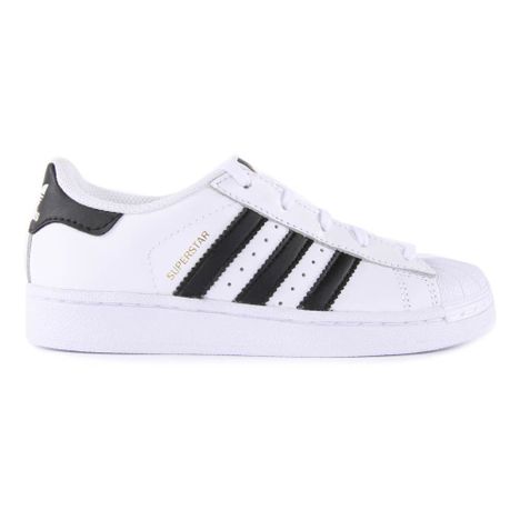 Baskets Lacets Cuir Superstar Noir Adidas Chaussure Adolescent , Baskets Lacets Cuir Superstar-product