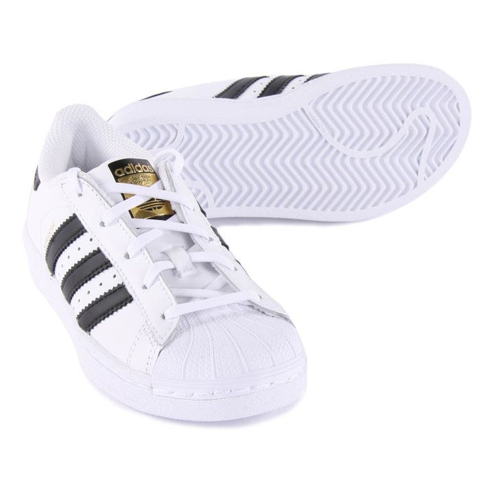 Adidas Zapatillas Cuero Cordones Superstar Negro - Blanco | Smallable