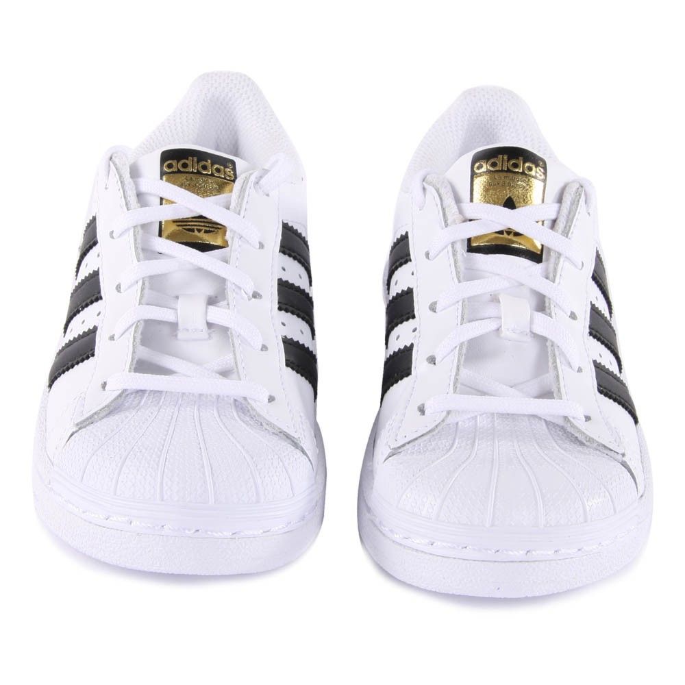 Adidas - Zapatillas Cuero Cordones Superstar Negro Blanco |