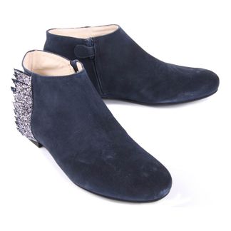 Manuela de Juan Wildleder-Stiefel Ingrid mit Reißverschluss und Fransen-listing