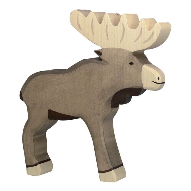Wooden Elk Figurine