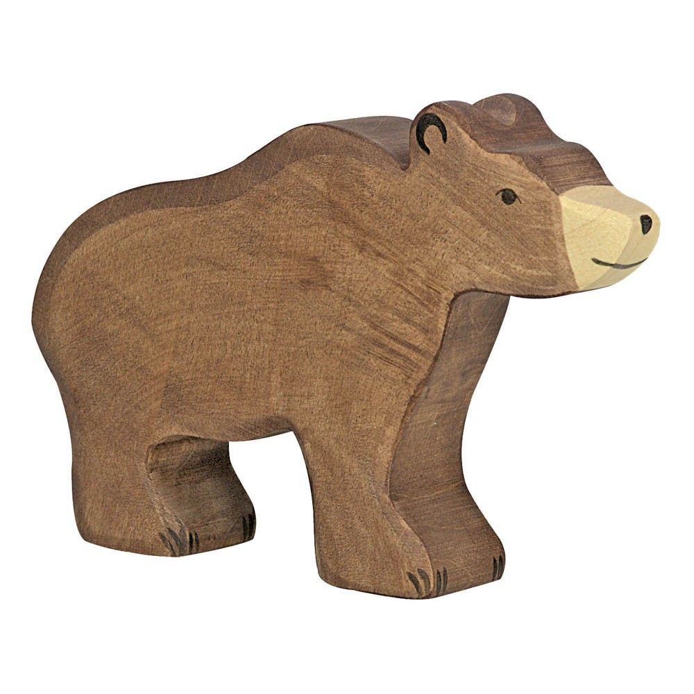 Holztiger - Figurine en bois ours - Brun