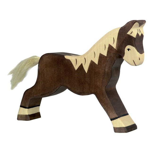 Figurín de madera caballo