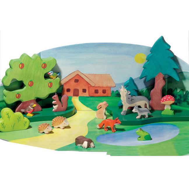 Holzfigürchen Wolf 