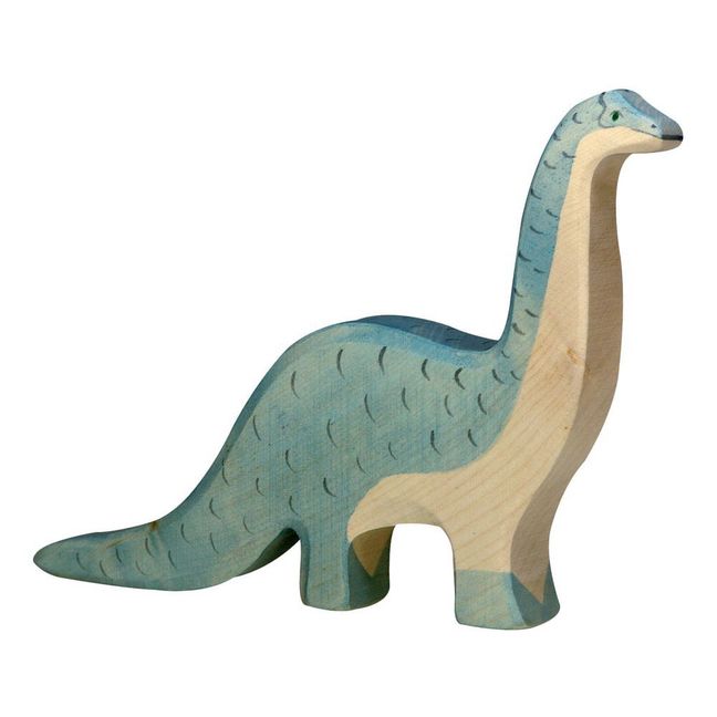 Figurín de madera brontosaurio