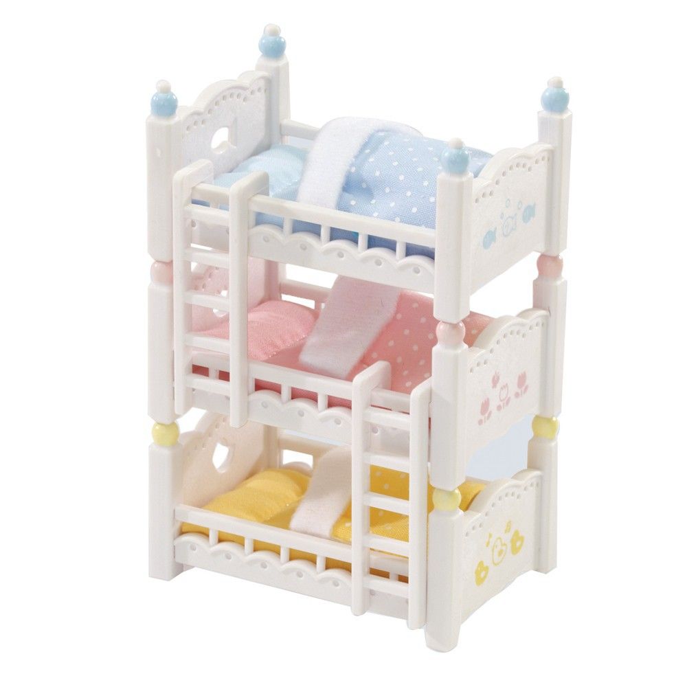 Sylvanian - Lits superposés à 3 couchettes bébés - Multicolore
