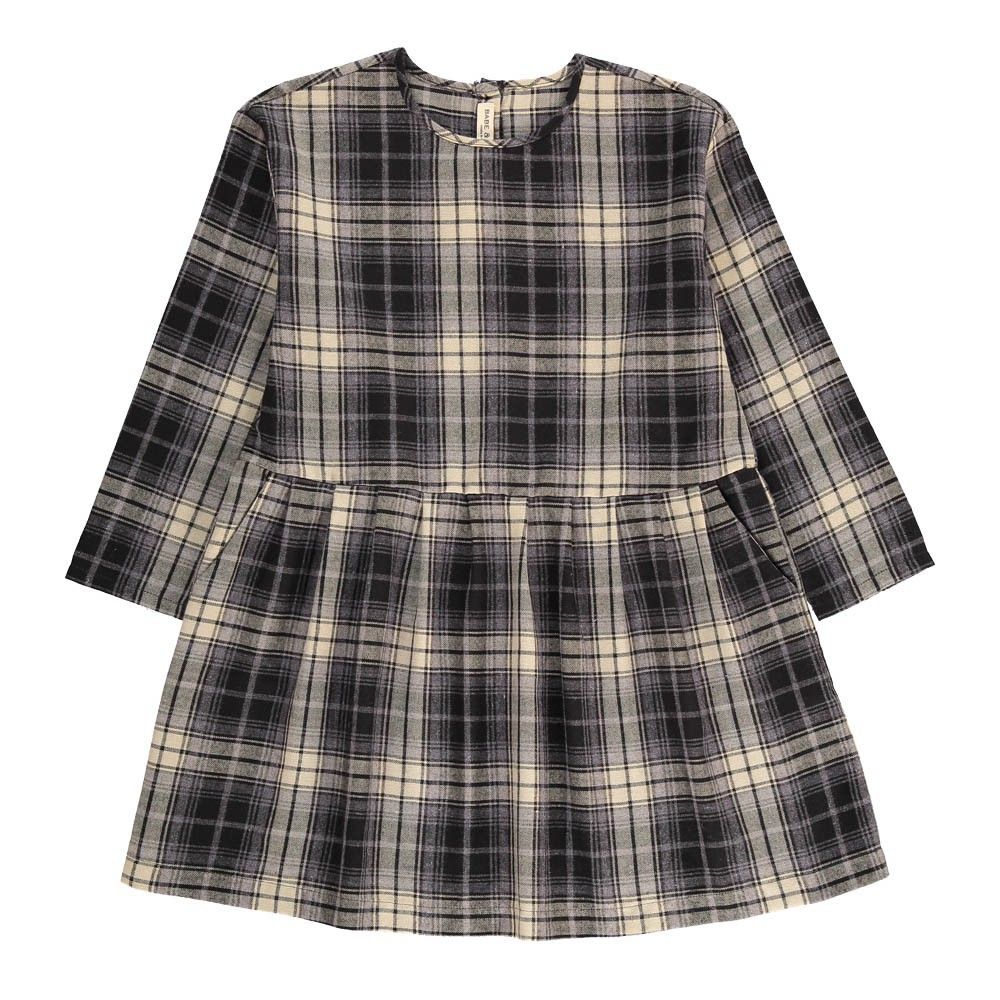 Babe & Tess - Robe Carreaux - Fille - Gris