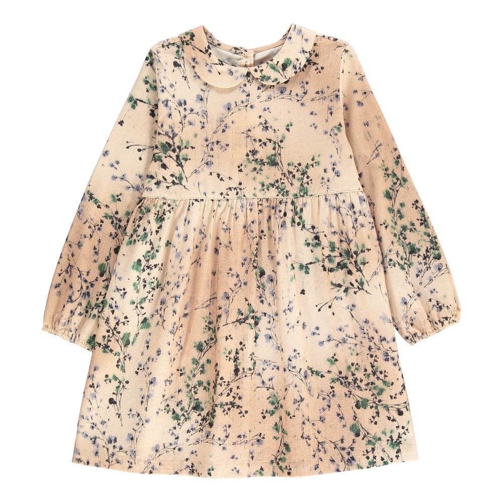 Claudine Collar Flower Dress Green Babe & Tess Fashion Baby